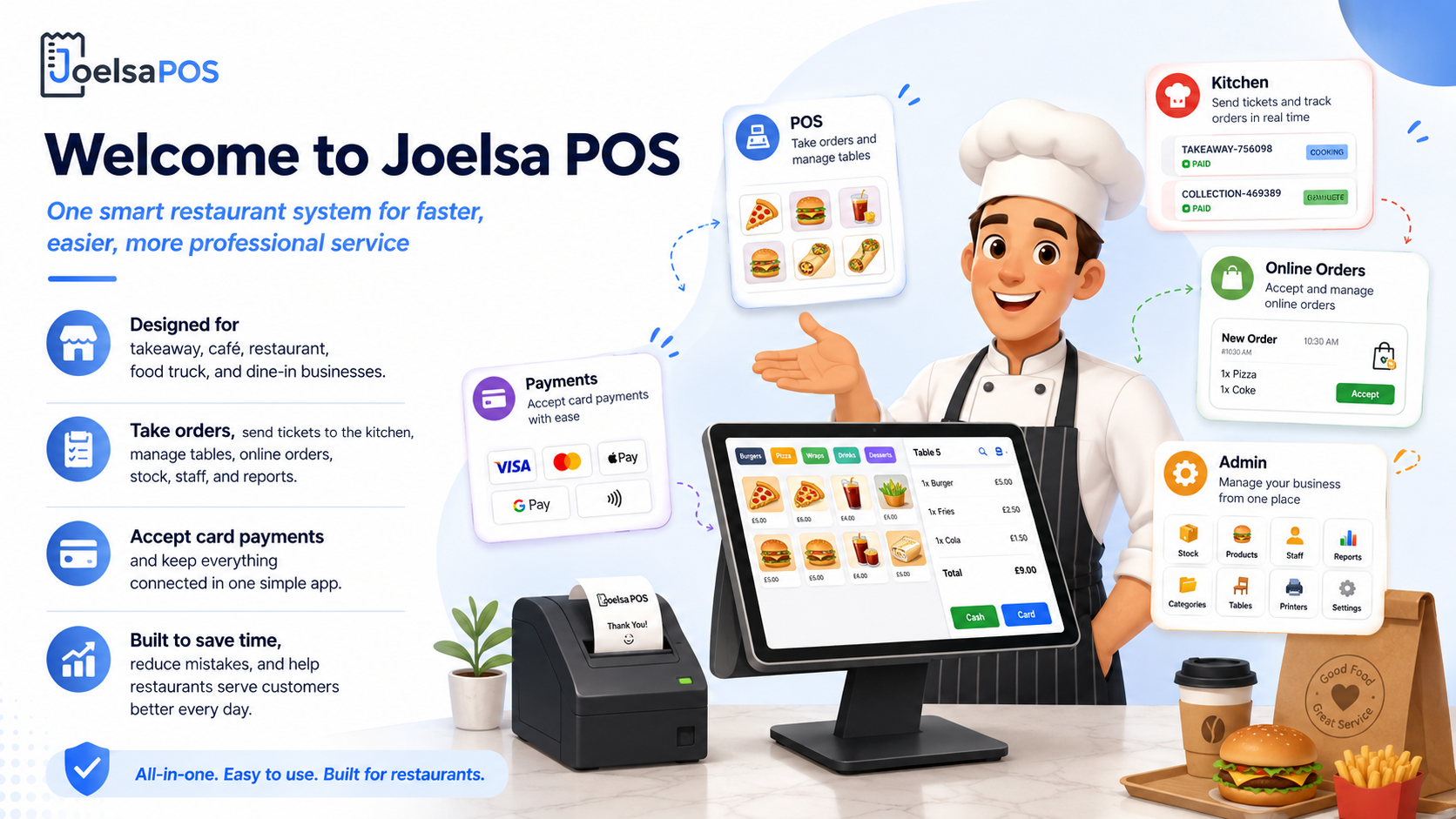 Tablet POS order screen