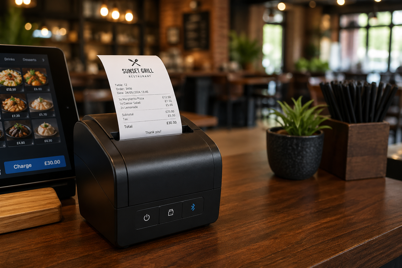 Bluetooth thermal receipt printer for POS